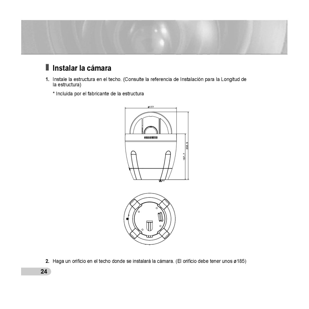 Samsung SCC-C6433P, SCC-C6435P manual Instalar la cámara 