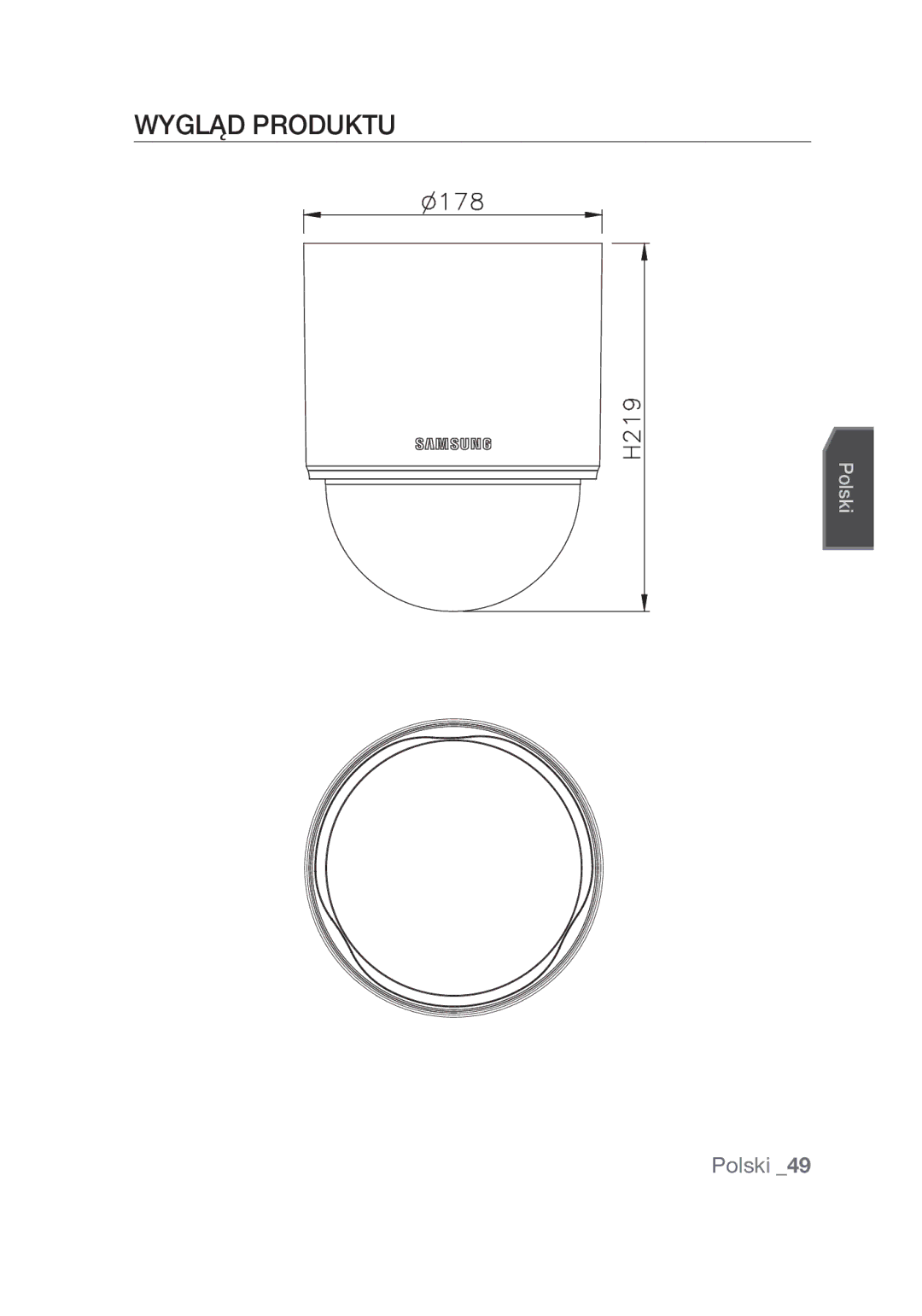 Samsung SCC-C6439N, SCC-C6439P manual Wygląd produktu 