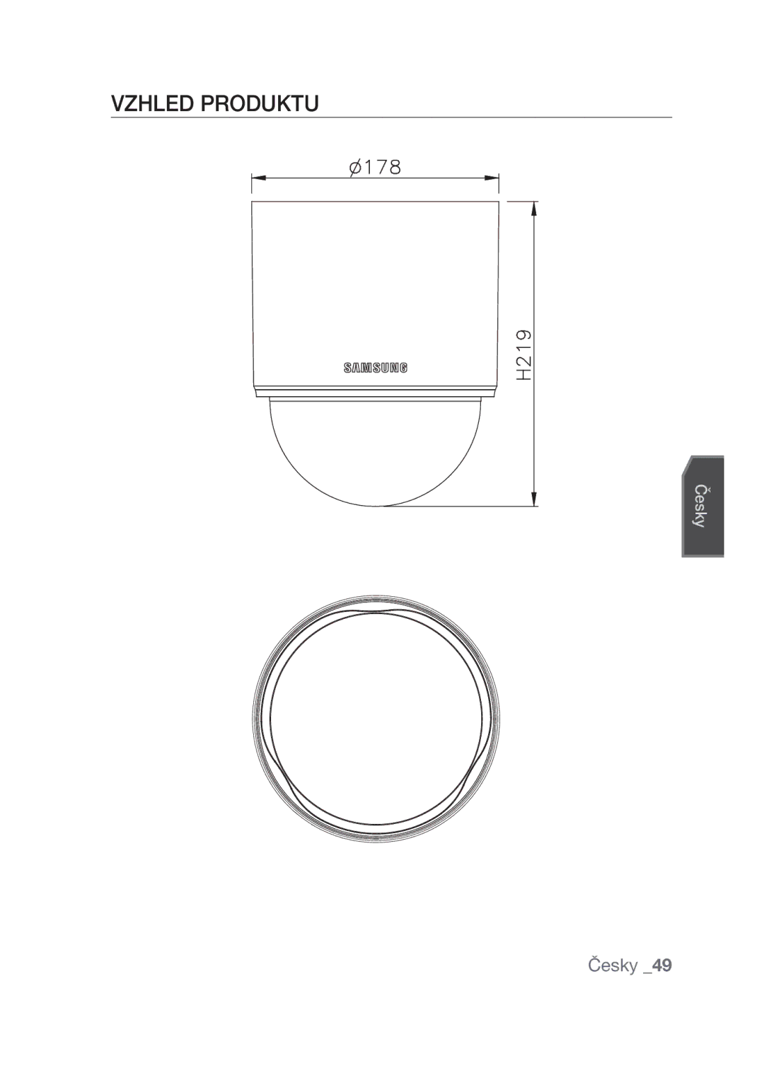 Samsung SCC-C6439N, SCC-C6439P manual Vzhled produktu 