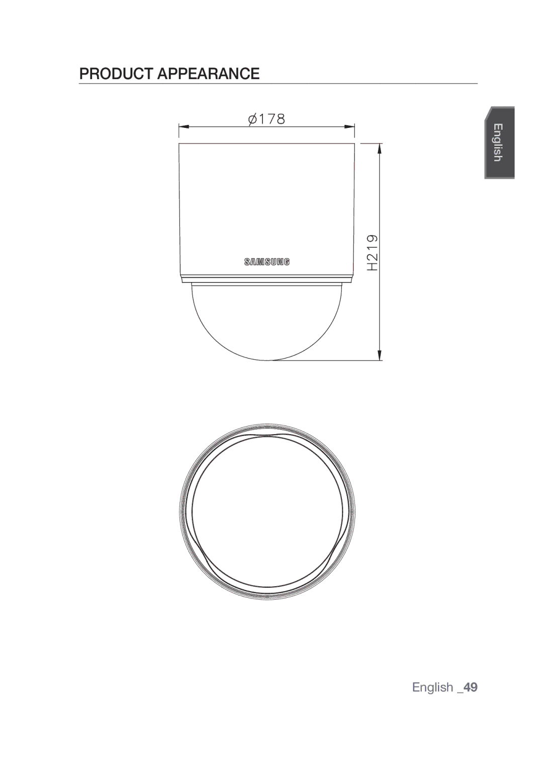 Samsung SCC-C6439N, SCC-C6439P manual Product Appearance 