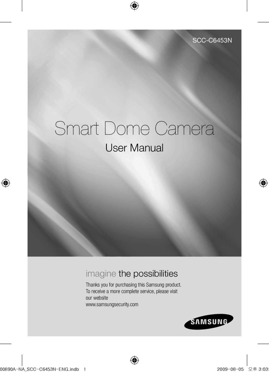 Samsung SCC-C6453N user manual Smart Dome Camera 