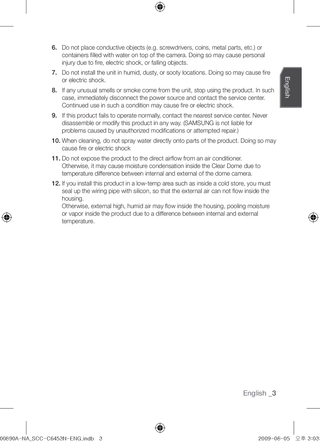 Samsung SCC-C6453N user manual English  