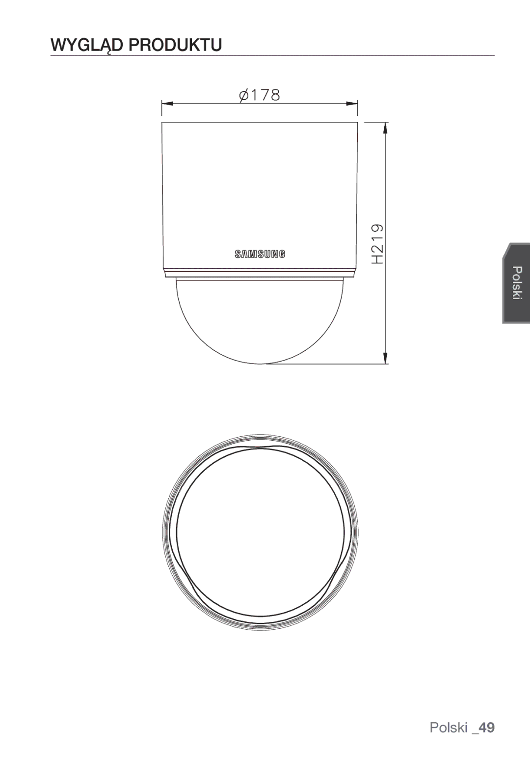 Samsung SCC-C6453P manual Wygląd Produktu 