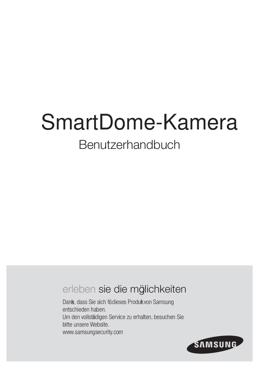 Samsung SCC-C6453P manual SmartDome-Kamera 