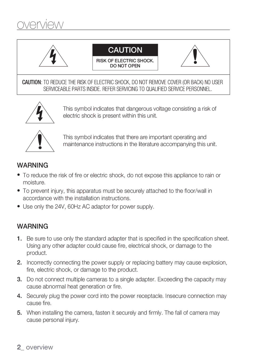 Samsung SCC-C6453P manual Overview 