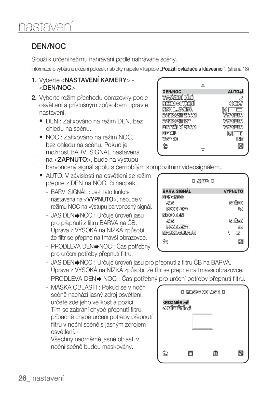 Samsung SCC-C6455P manual Den/Noc 