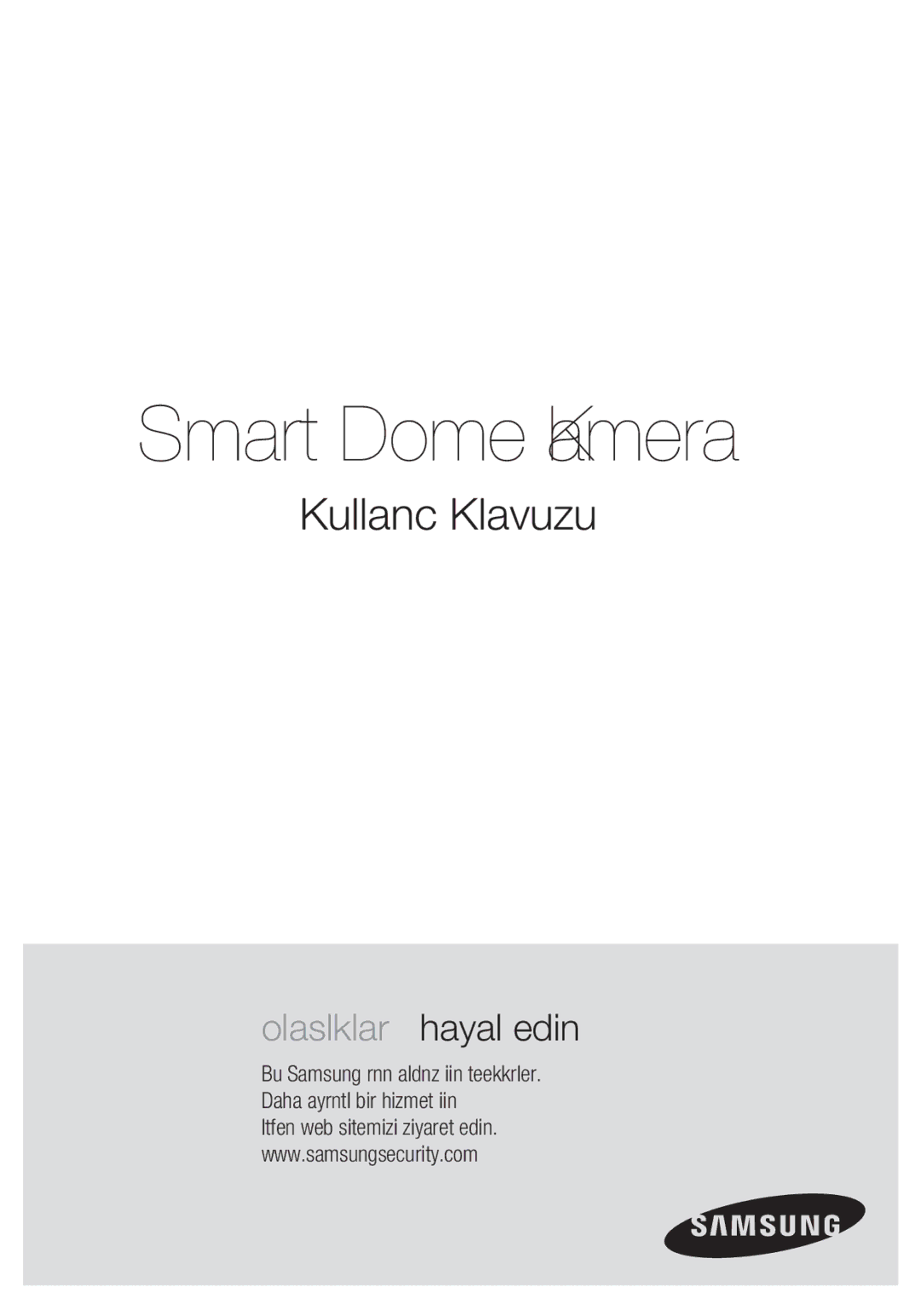 Samsung SCC-C6455P manual Smart Dome Kamera 