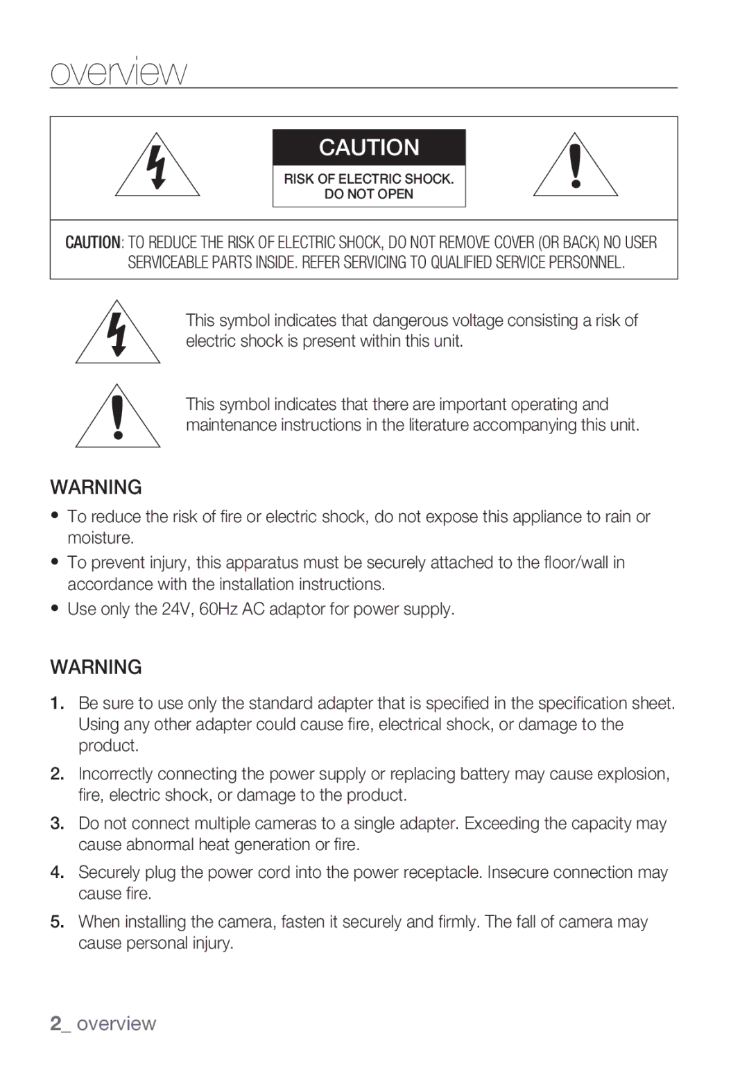 Samsung SCC-C6455P manual Overview 