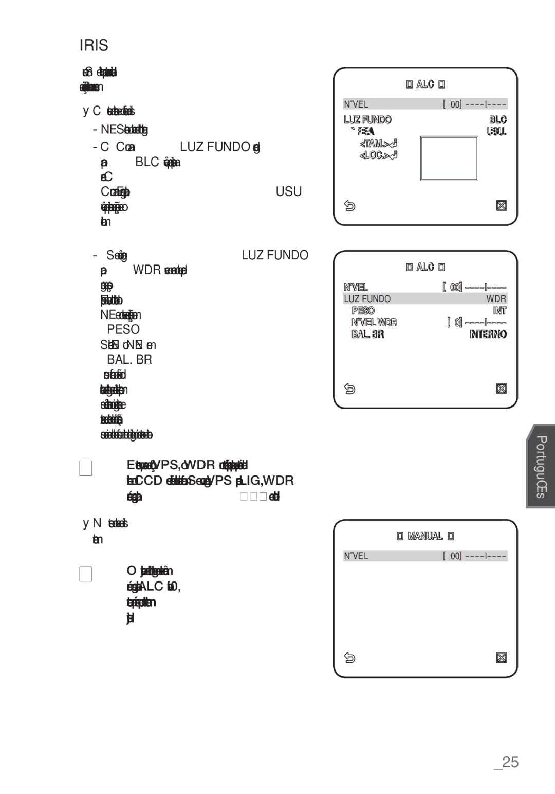 Samsung SCC-C6455P manual Da radiação que entra na câmera, Externas de dentro de uma construção 