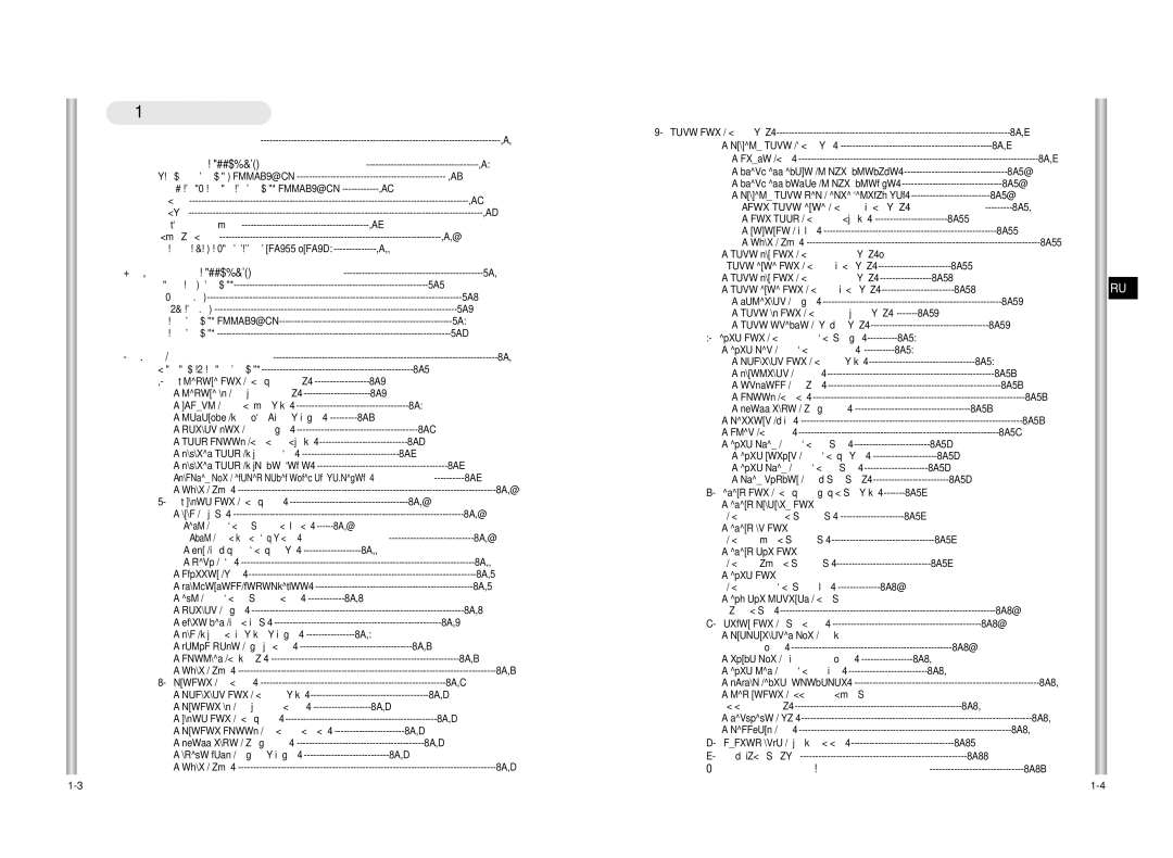 Samsung SCC-C6475P, SCC-C6407P manual Ëó‰Âê‡Ìëâ 