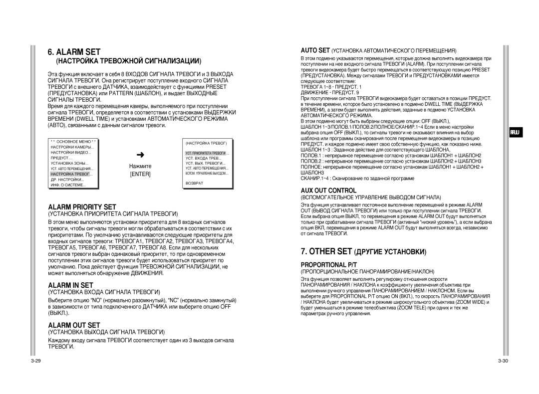 Samsung SCC-C6407P, SCC-C6475P manual ÇÄëíêéâäÄ íêÖÇéÜçéâ ëàÉçÄãàáÄñàà, Other SET ÑêìÉàÖ ìëíÄçéÇäà 