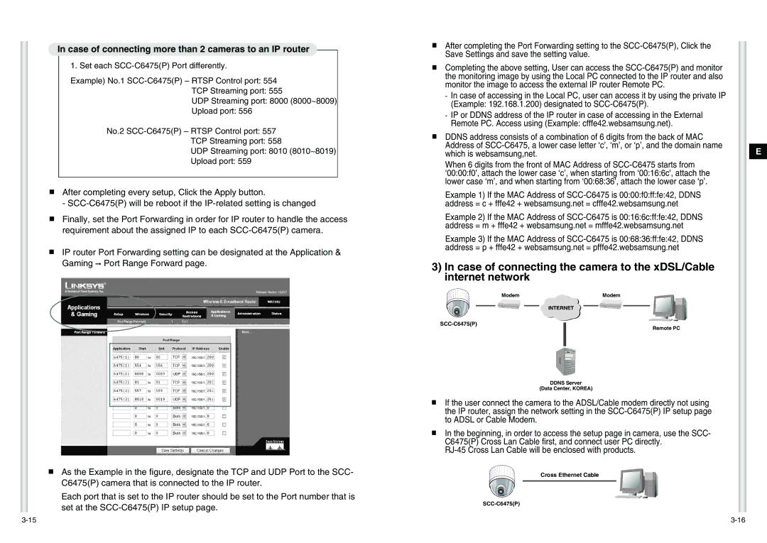 Samsung SCC-C6475(P) manual RJ-45 Cross Lan Cable will be enclosed with products 