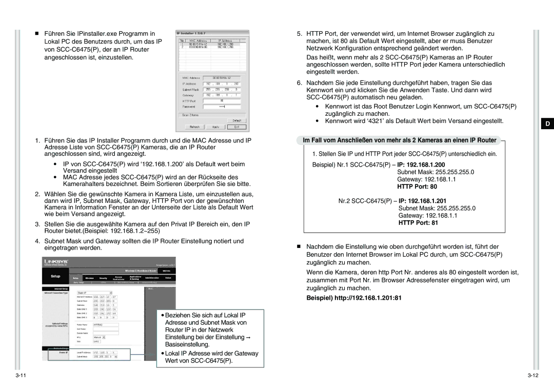 Samsung SCC-C6475P manual Http Port 