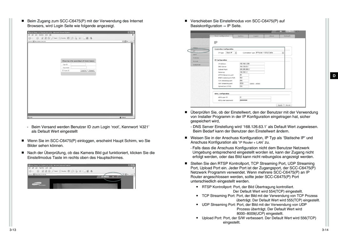 Samsung SCC-C6475P manual 