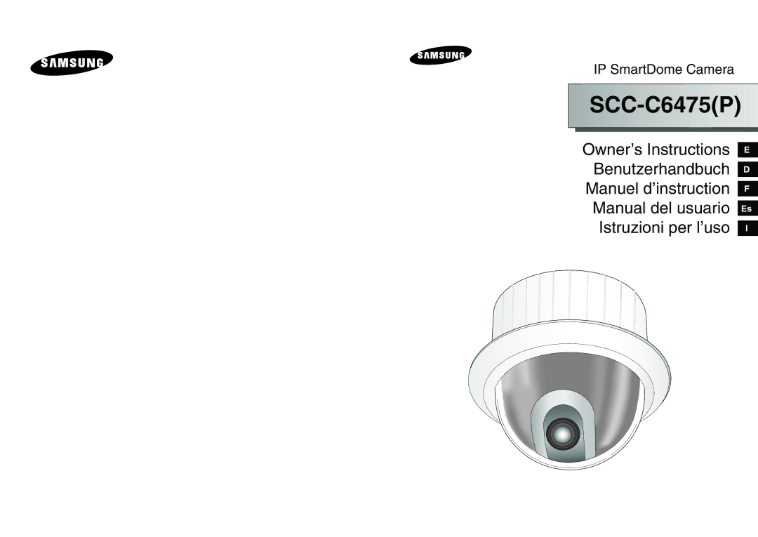 Samsung SCC-C6475P manual SCC C6475P 