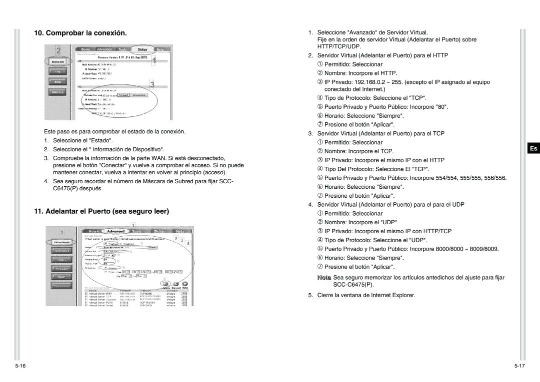 Samsung SCC-C6475P manual Comprobar la conexión, Adelantar el Puerto sea seguro leer 