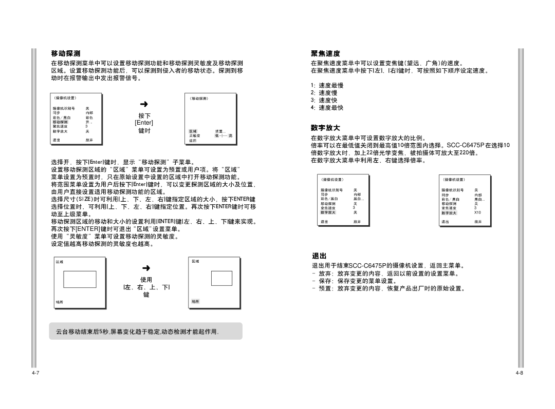 Samsung SCC-C6475P manual Enter 