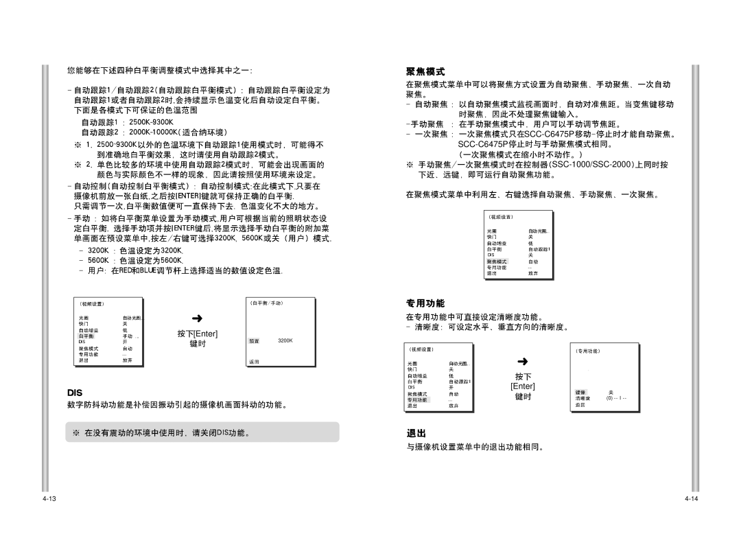 Samsung manual SCC-C6475P SSC-1000/SSC-2000 Enter 