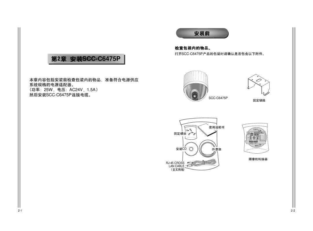 Samsung manual 25W AC24V 1.5A SCC-C6475P 