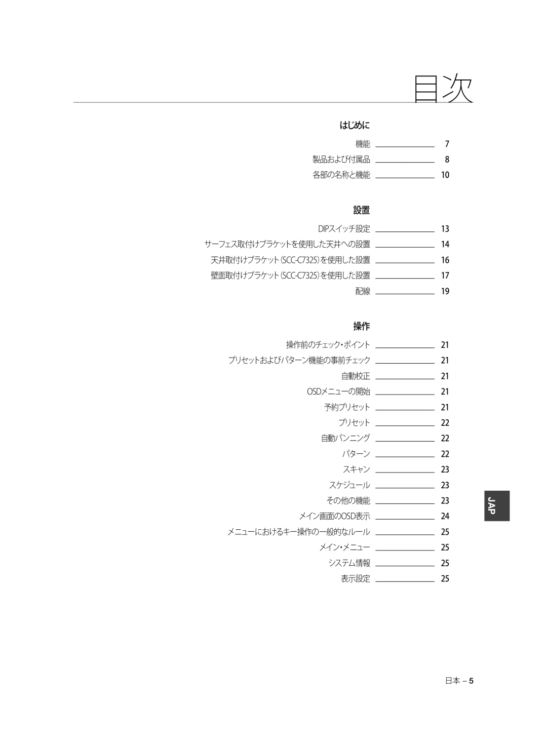 Samsung SCC-C6325P, SCC-C7325P, SCC-C6323P, SCC-C6323N, SCC-C7325N manual はじめに, Dipスイッチ設定, 操作前のチェック・ポイント 