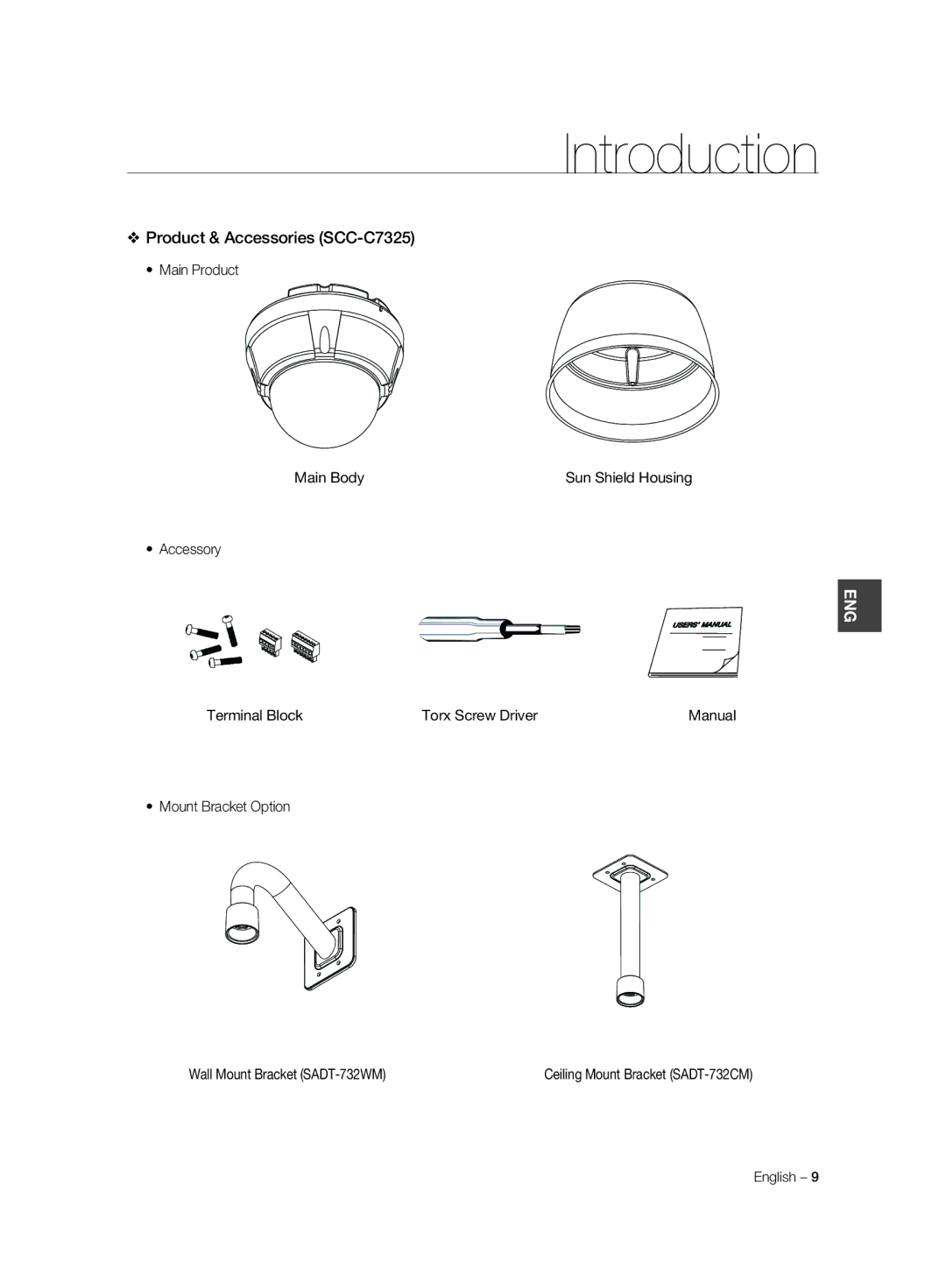 Samsung SCC-C7325N, SCC-C7325P, SCC-C6323P Product & Accessories SCC-C7325, Accessory, Terminal Block Torx Screw Driver 