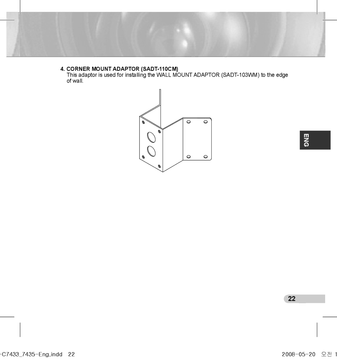 Samsung SCC-C7433(P), SCC-C7435(P) manual C74337435-Eng.indd22 