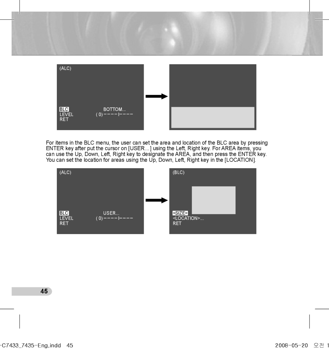 Samsung SCC-C7435(P), SCC-C7433(P) manual C74337435-Eng.indd45 