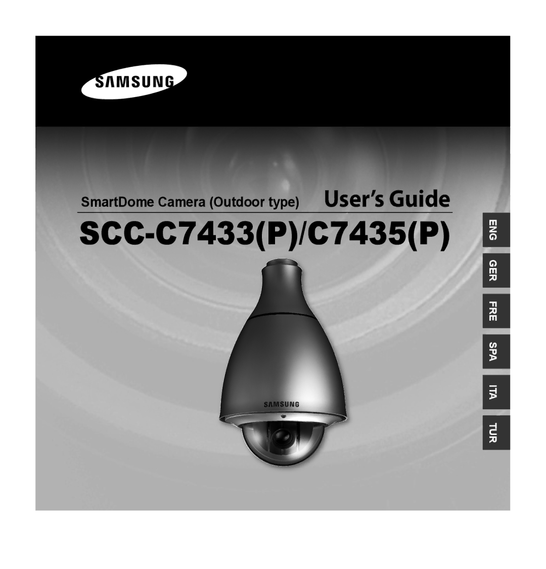 Samsung SCC-C7435P manual SCC-C7433P/C7435P, SmartDome Camera Outdoor type User’s Guide 