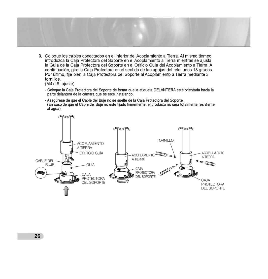 Samsung SCC-C7435P manual Acoplamiento 