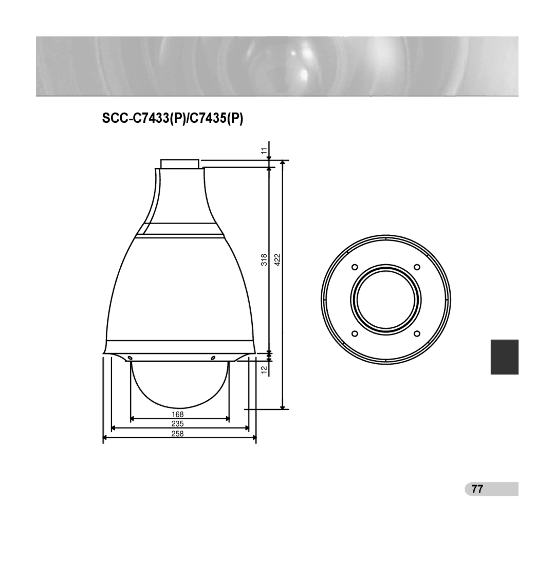 Samsung SCC-C7435P manual SCC-C7433P/C7435P 