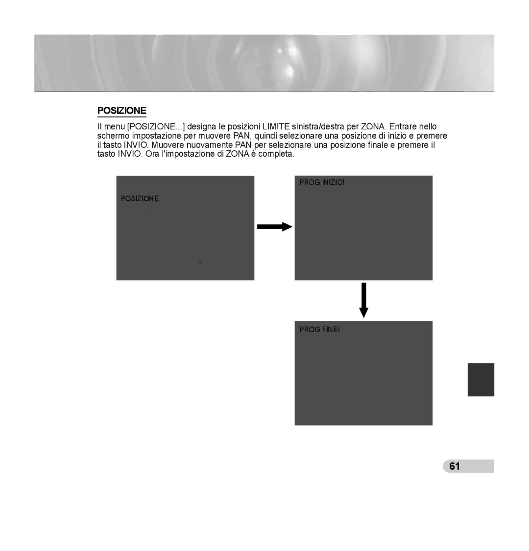 Samsung SCC-C7435P manual Posizione 