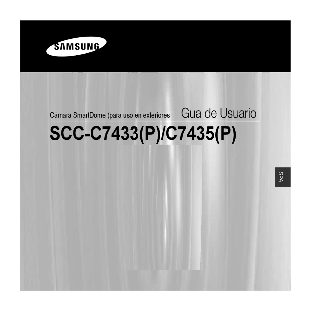 Samsung SCC-C7435P manual Cámara SmartDome para uso en exteriores Guía de Usuario 