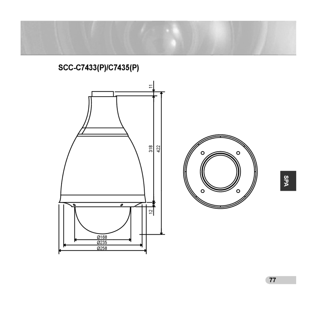 Samsung SCC-C7435P manual SCC-C7433P/C7435P 