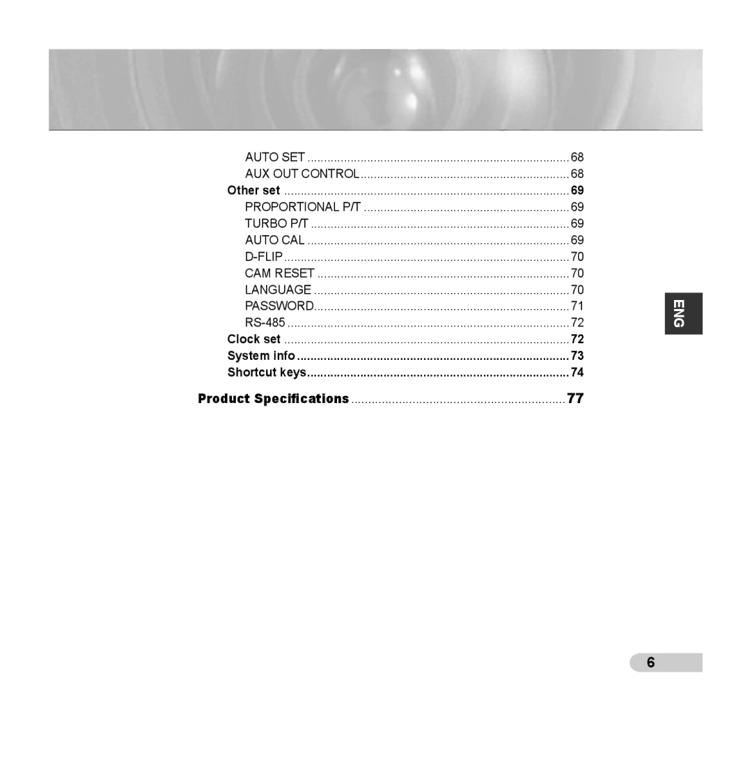 Samsung SCC-C7435P manual System info Shortcut keys 