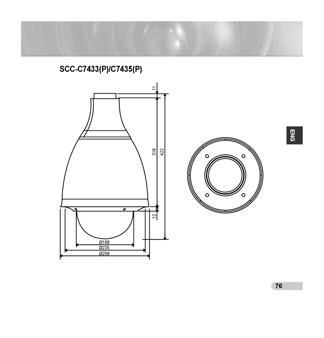 Samsung SCC-C7435P manual SCC-C7433P/C7435P 