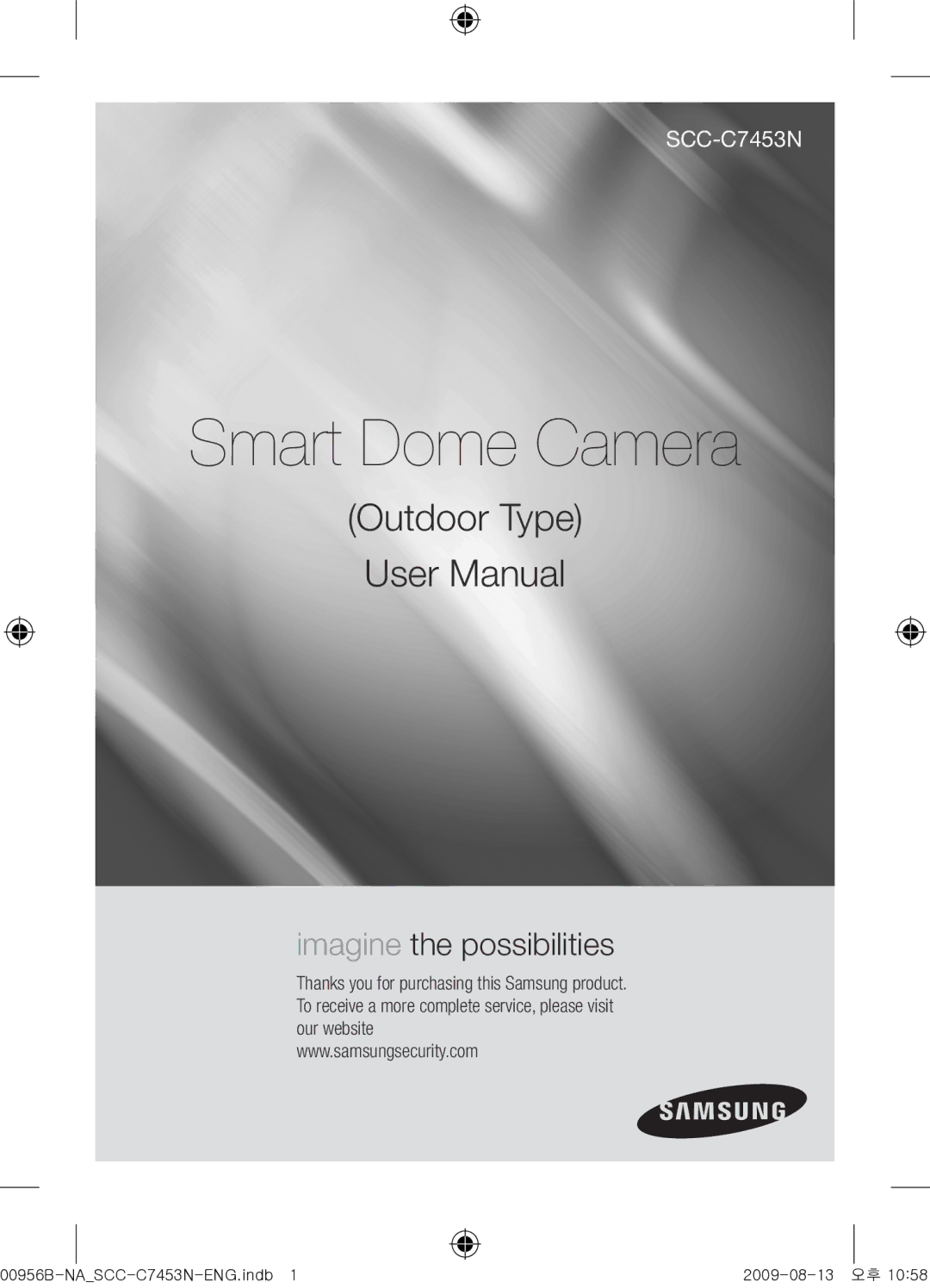 Samsung SCC-C7453N user manual Smart Dome Camera 