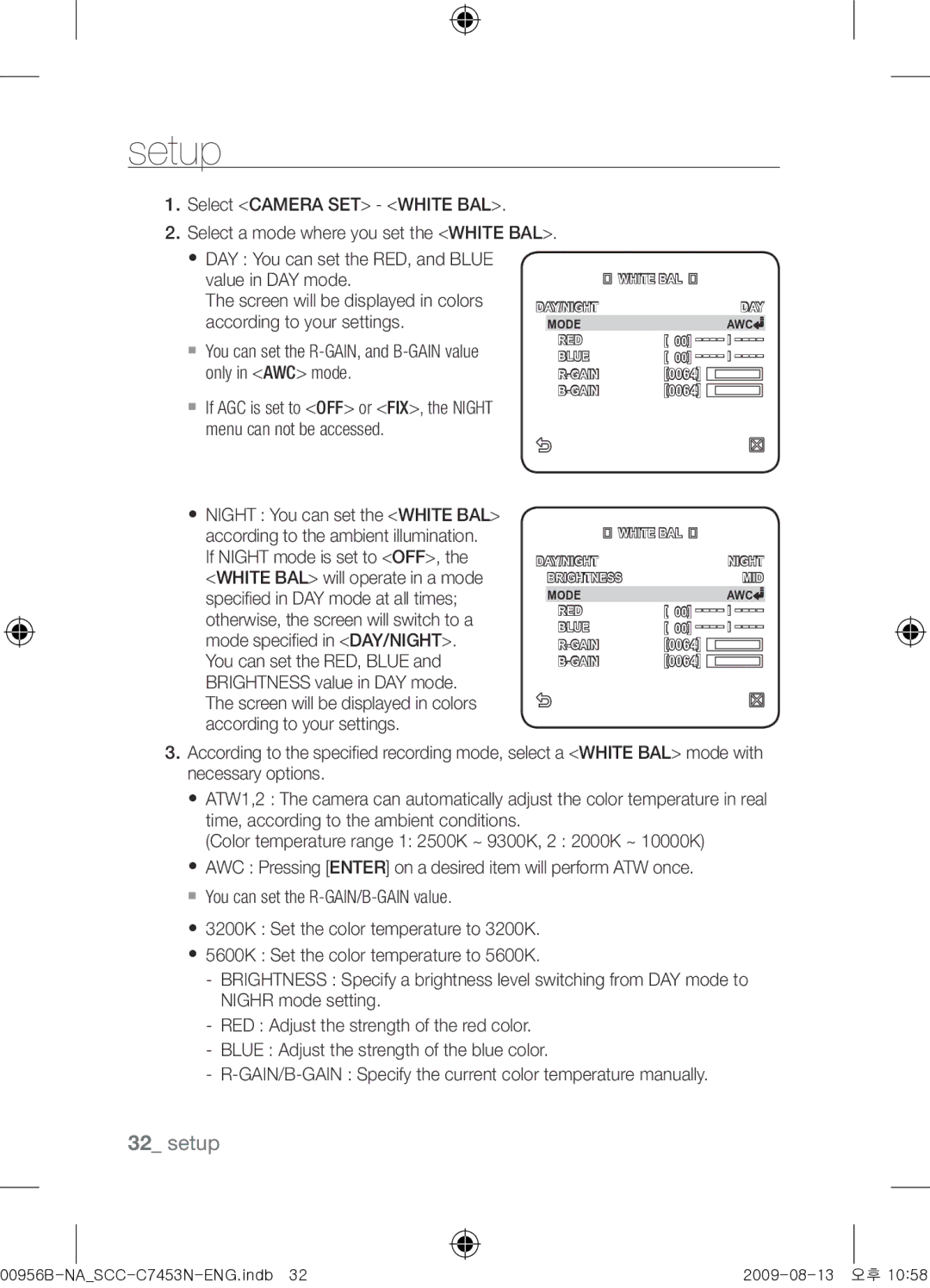 Samsung SCC-C7453N user manual Day/Night 