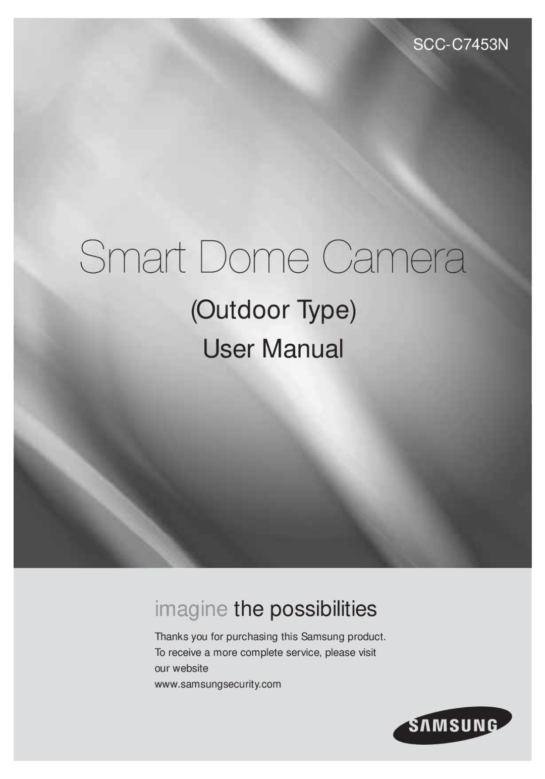 Samsung SCC-C7453P manual Smart Dome Camera 