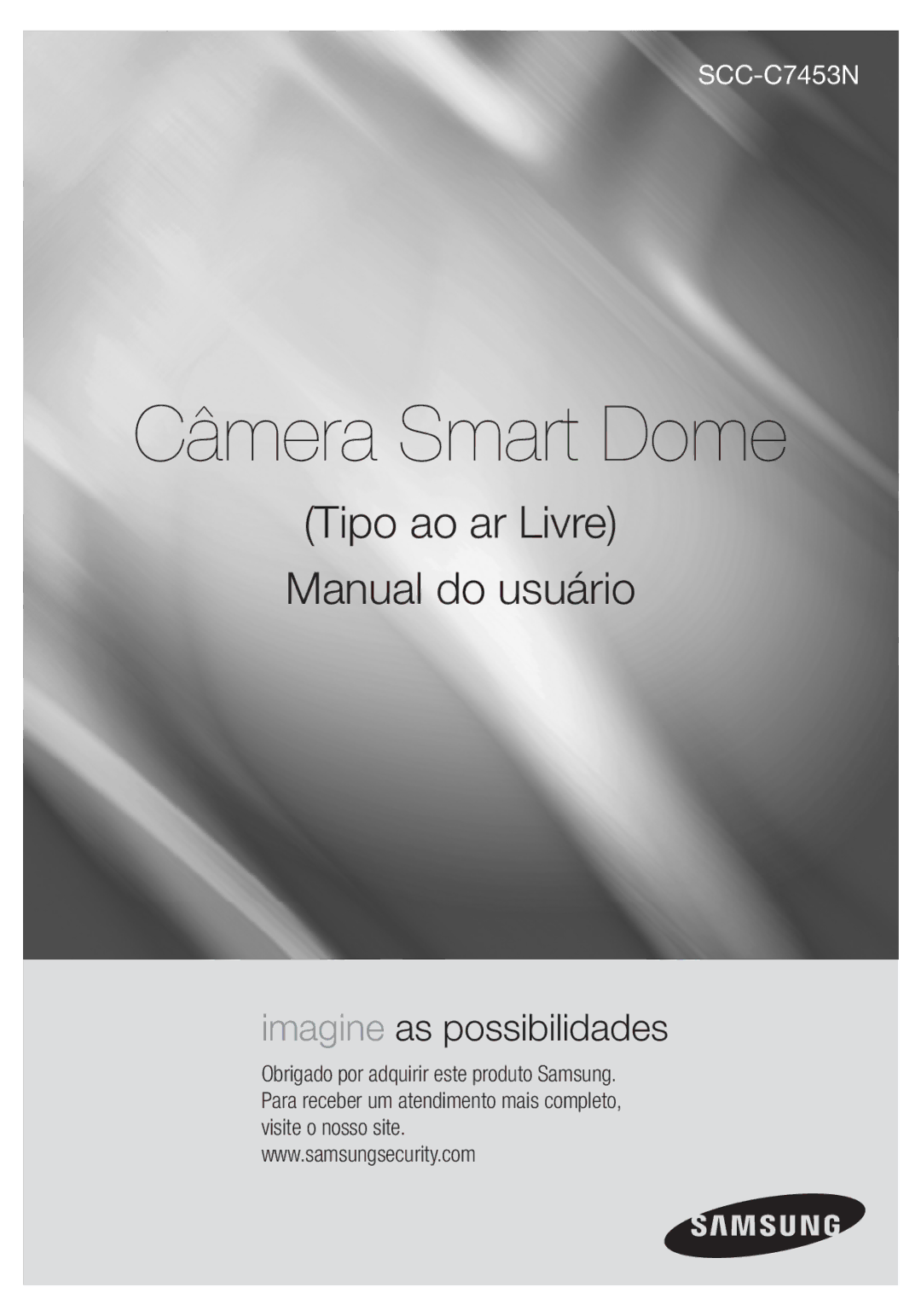 Samsung SCC-C7453P manual Câmera Smart Dome 