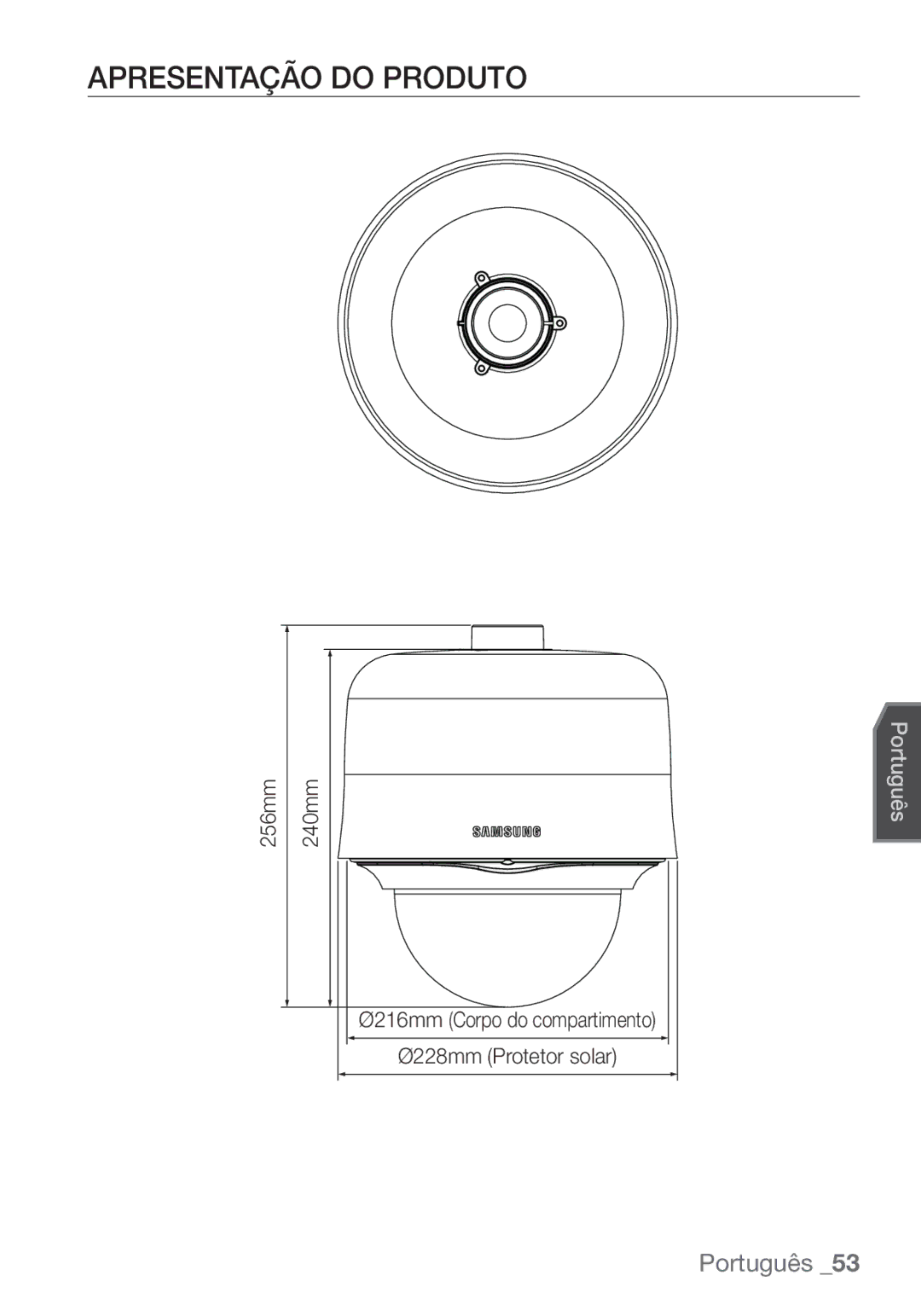 Samsung SCC-C7453P manual Apresentação do Produto 