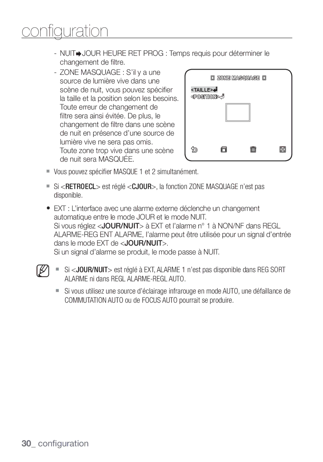 Samsung SCC-C7453P manual Configuration 