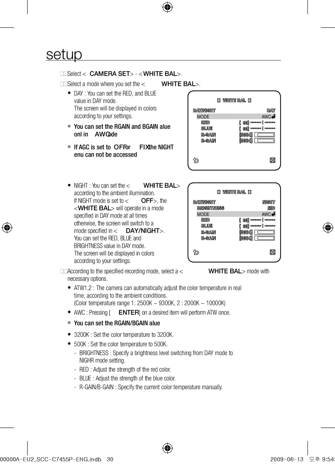 Samsung SCC-C7455P user manual Day/Night 