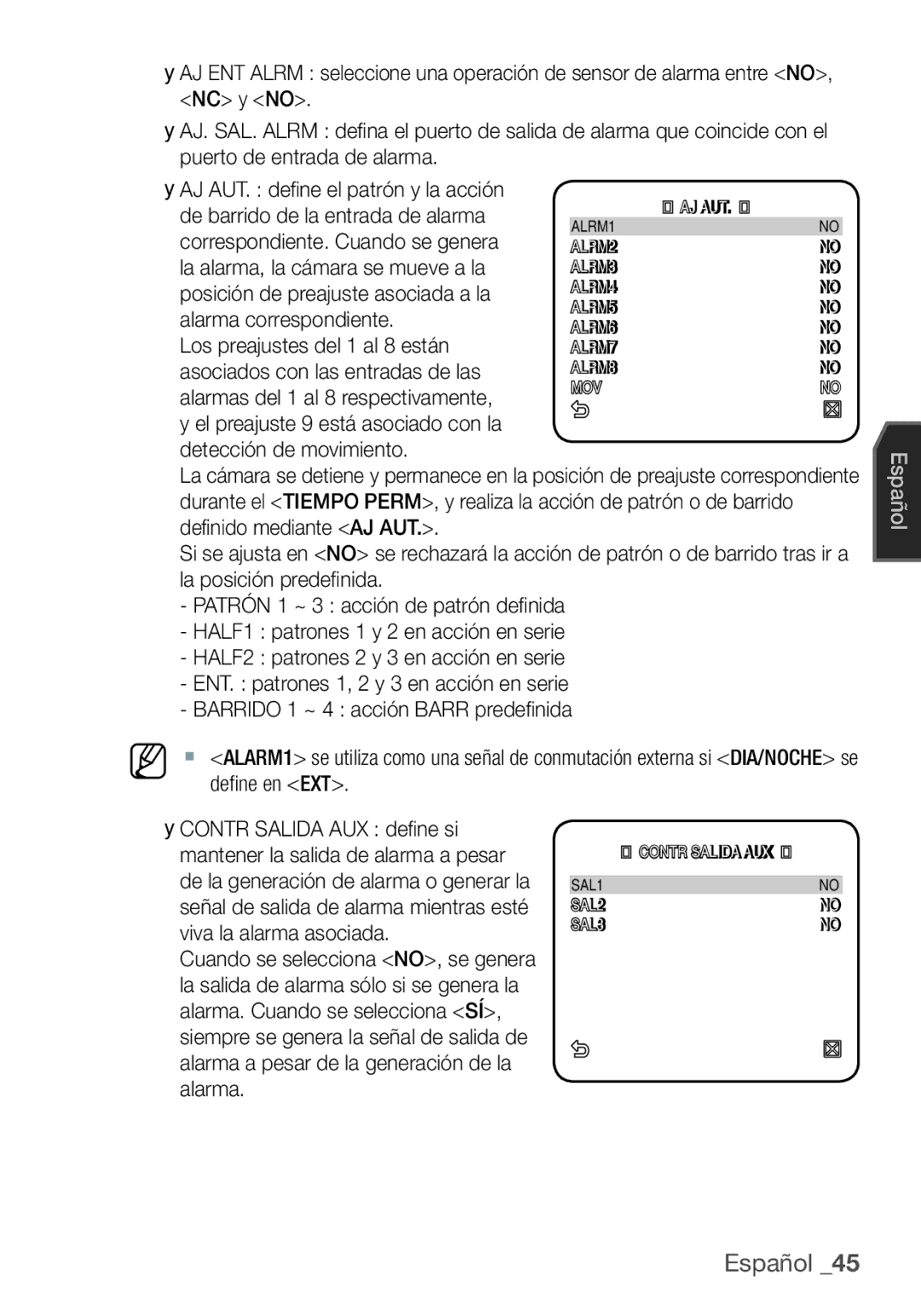 Samsung SCC-C7455P manual SAL1 SAL2 SAL3 