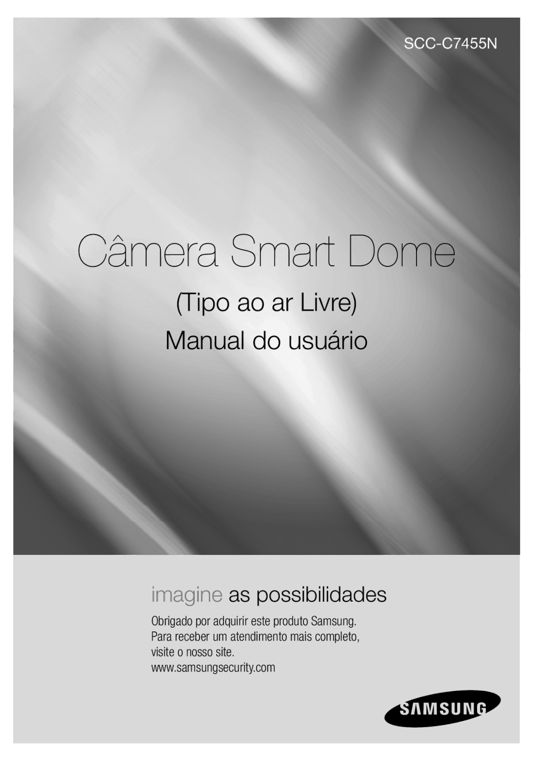 Samsung SCC-C7455P manual Câmera Smart Dome 