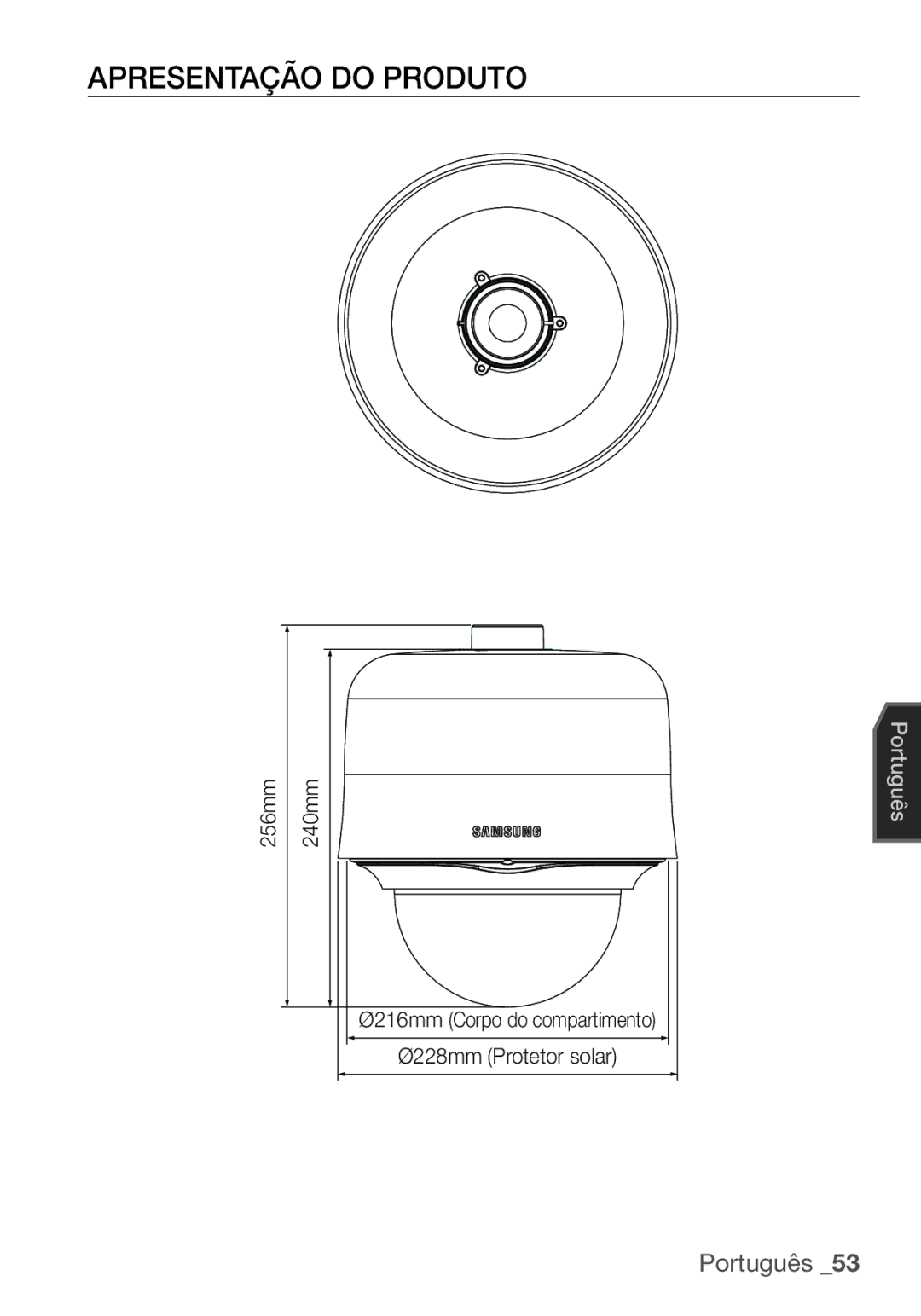 Samsung SCC-C7455P manual Apresentação do Produto 