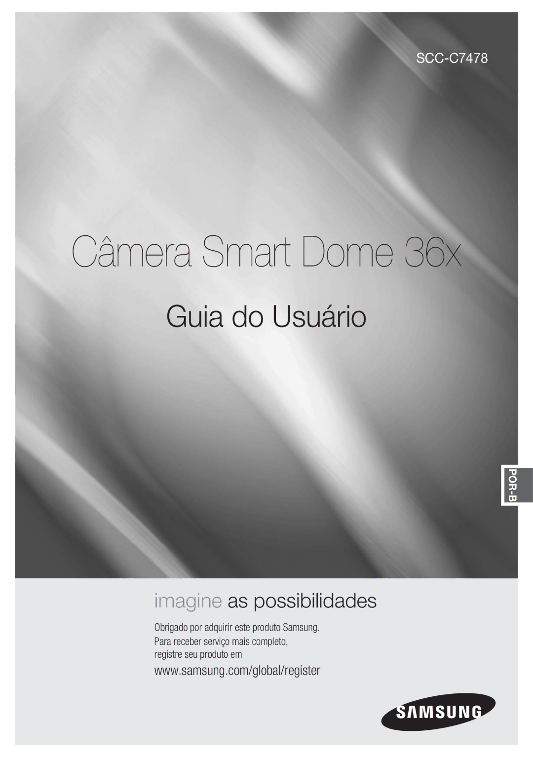 Samsung SCC-C7478P manual Câmera Smart Dome 