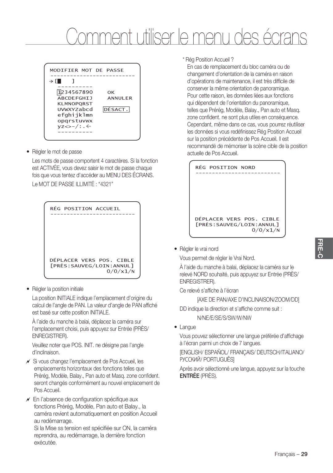 Samsung SCC-C7478P manual Enregistrer 