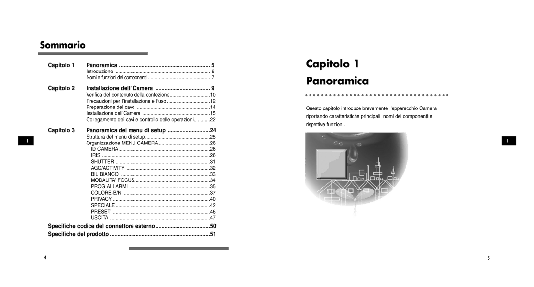 Samsung SCCC9302FP/SAU, SCC-C9302P/SAU, SCC-C9302FP manual Sommario, Capitolo 