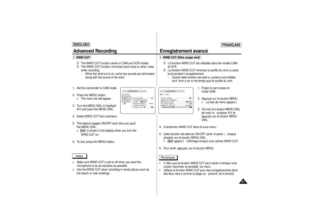 Samsung AD68-00541C, SCD 180 manual Wind CUT 