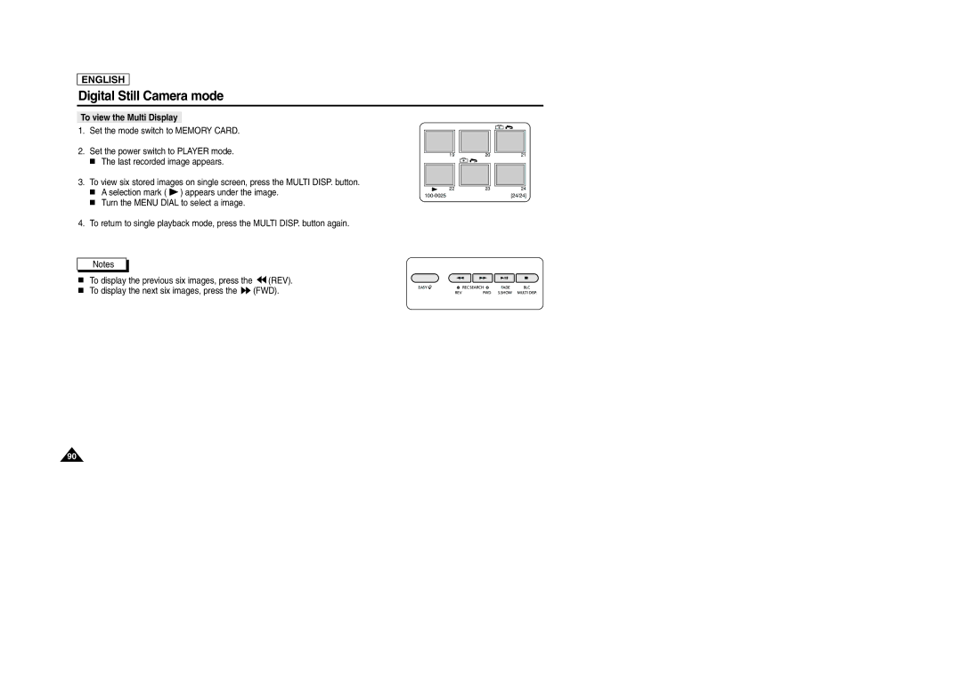 Samsung SCD103/D105 manual To view the Multi Display 